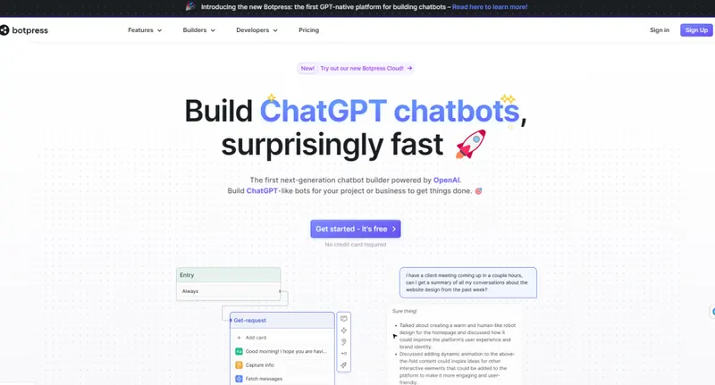 Botpress screenshot