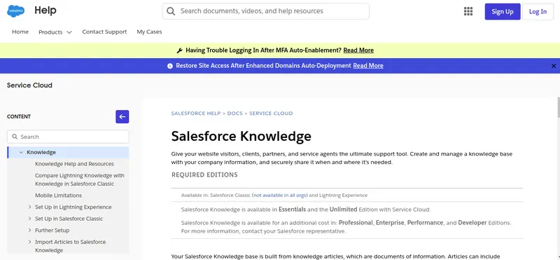 Salesforce Knowledge