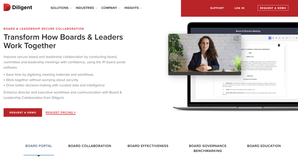 9 Best Board Meeting Software of 2023 (Ranked and Reviewed) 9 diligent-1