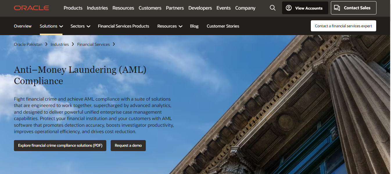 13 Best Anti-Money Laundering Software In 2023 (Ranked And Reviewed) 8 Oracle Financial Crime