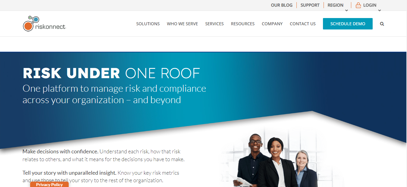Riskonnect, financial services industry, business operations, 