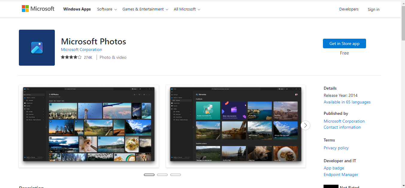                                                                Microsoft Photos