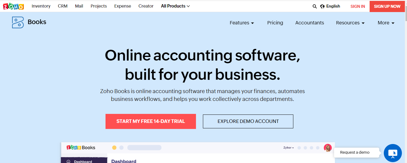                                                                          Zoho Books 