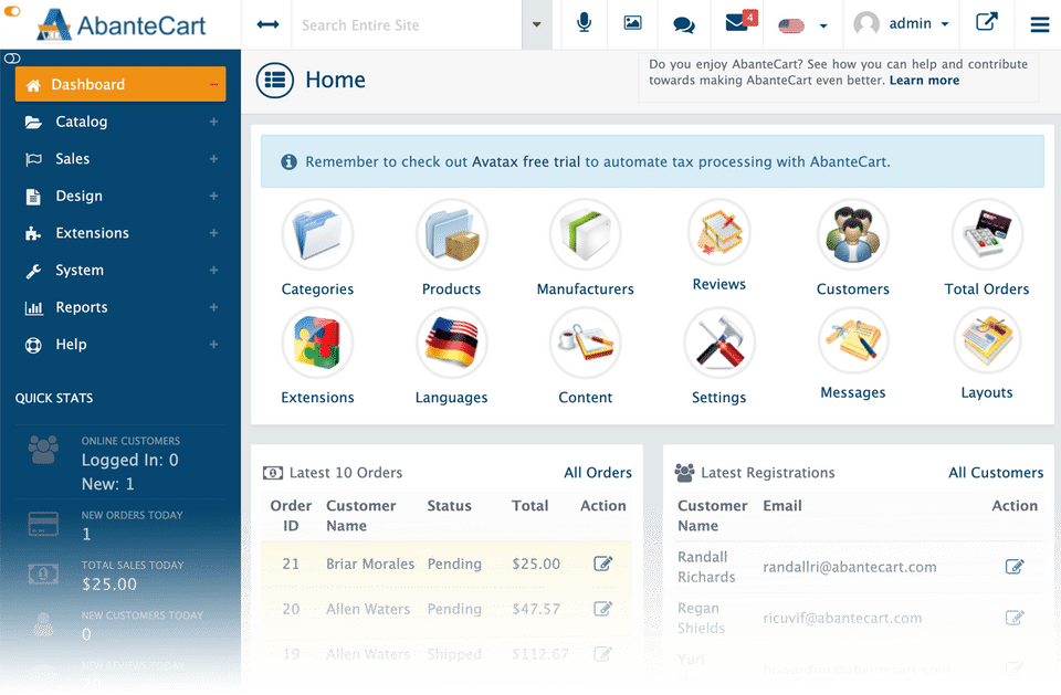 AbanteCart screenshot 3