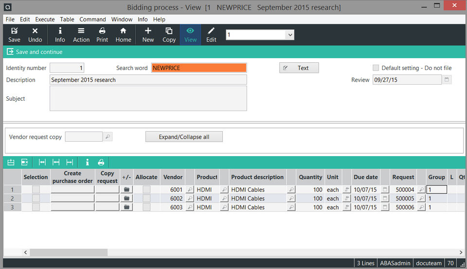 abas ERP screenshot 2