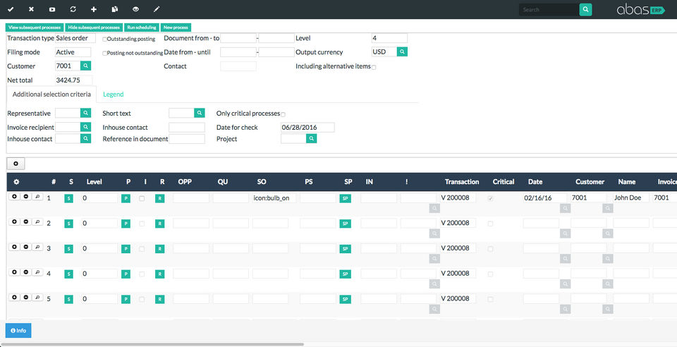 abas ERP screenshot 1