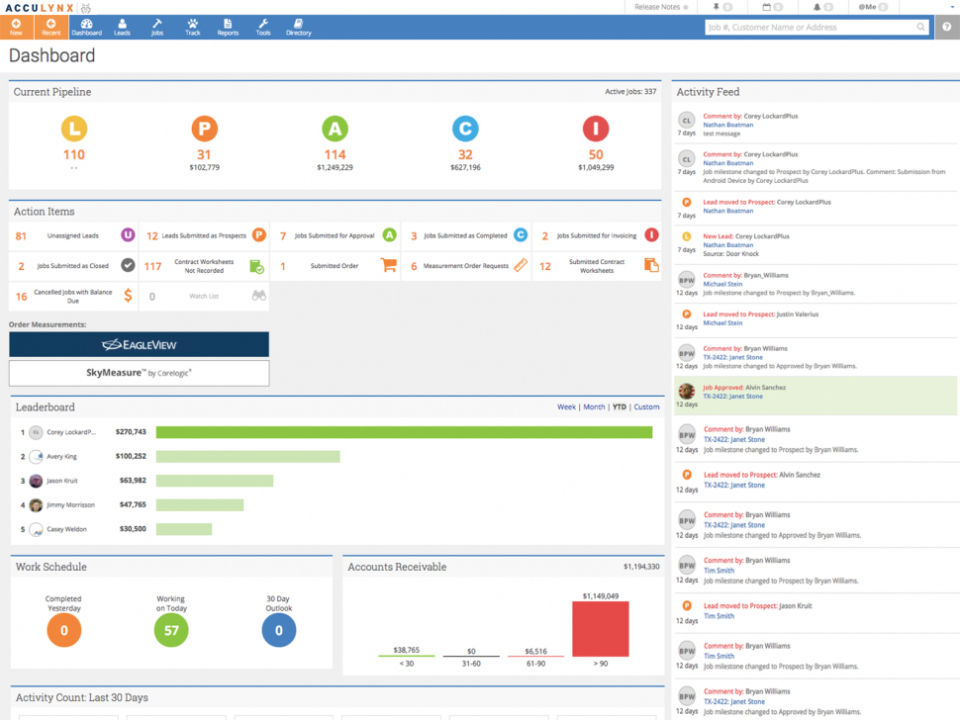 AccuLynx screenshot