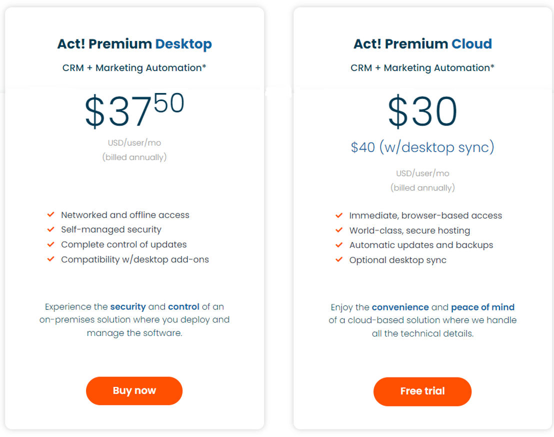 Act! pricing 1