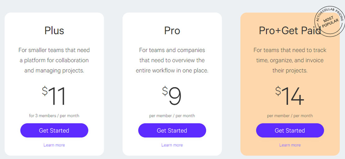 ActiveCollab pricing 1