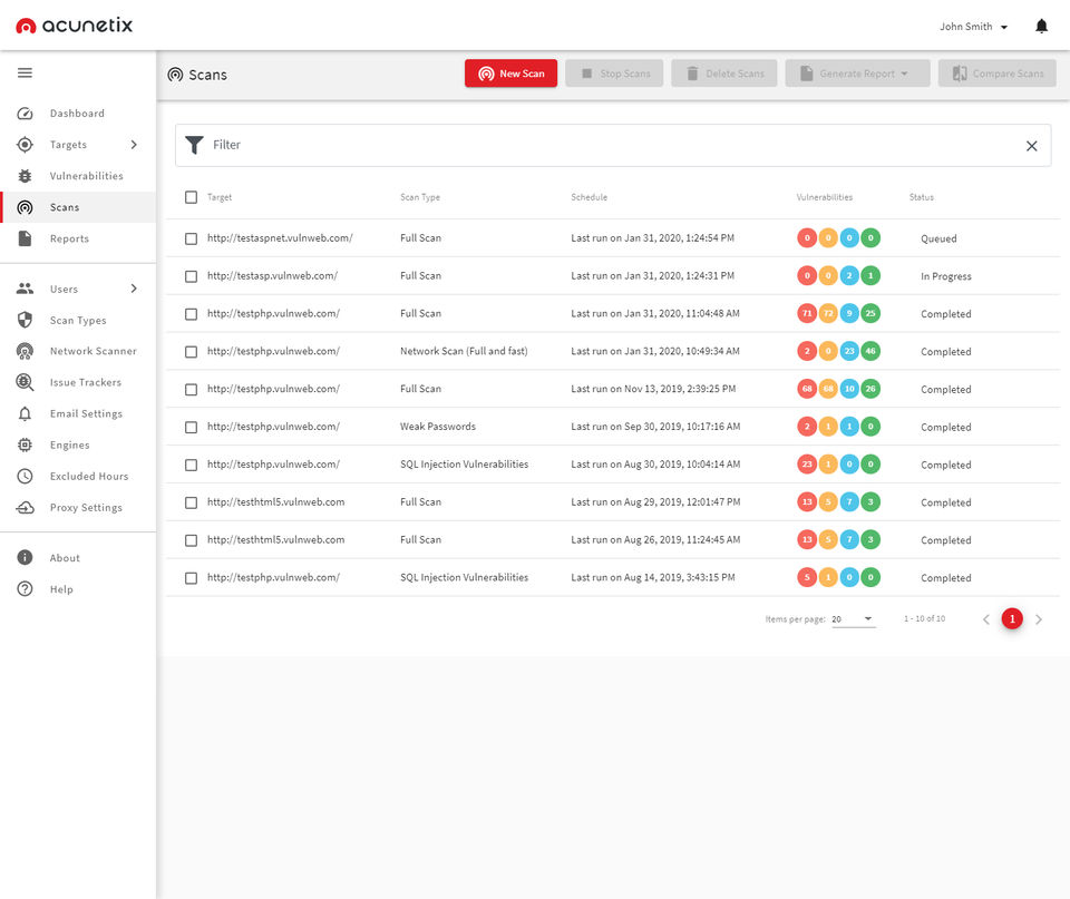 Acunetix screenshot 3