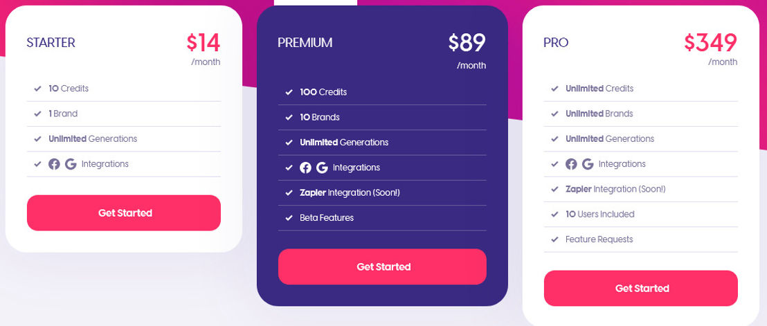 AdCreative.ai pricing