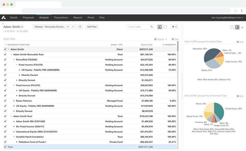 Addepar screenshot 2