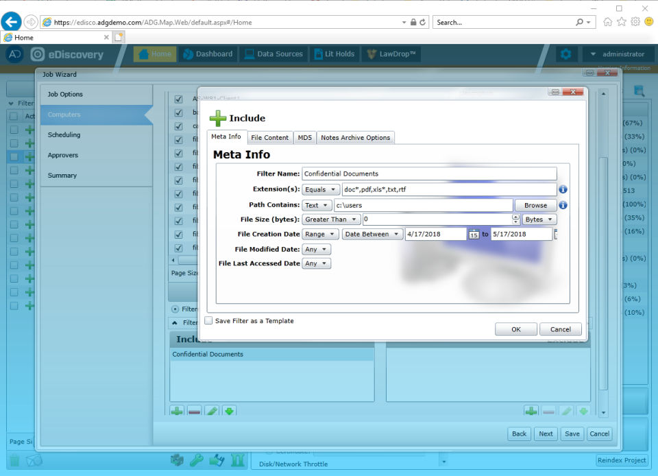 AD eDiscovery screenshot 3