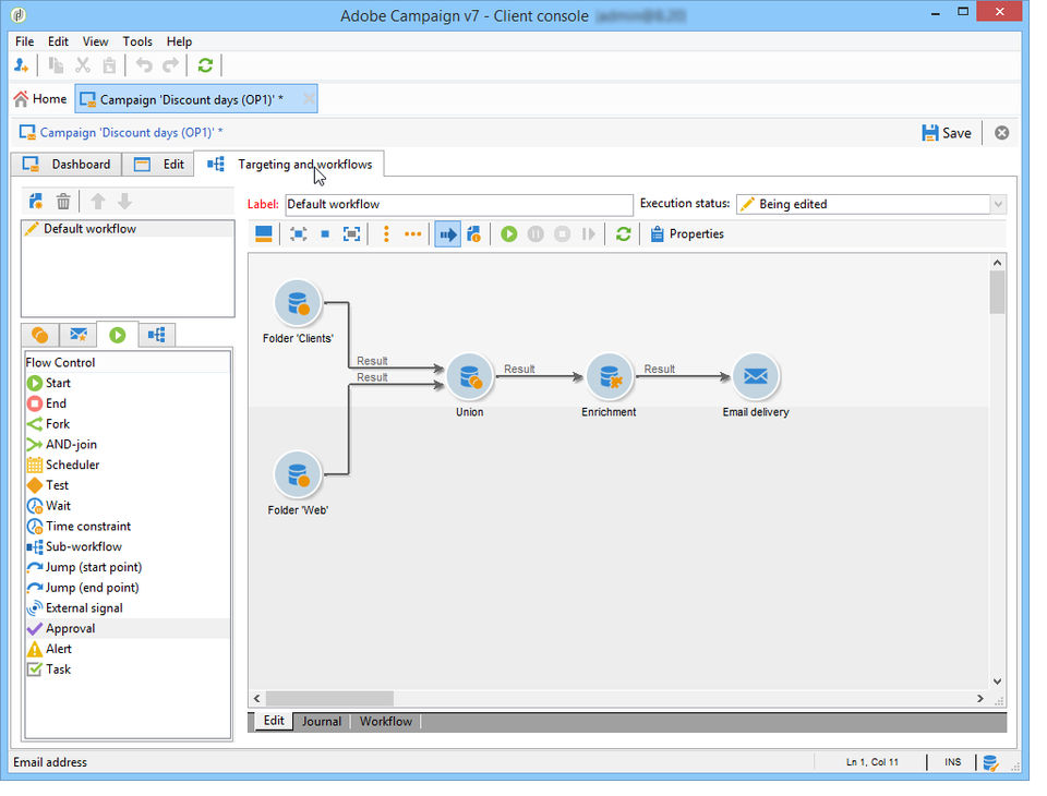 Adobe Campaign screenshot