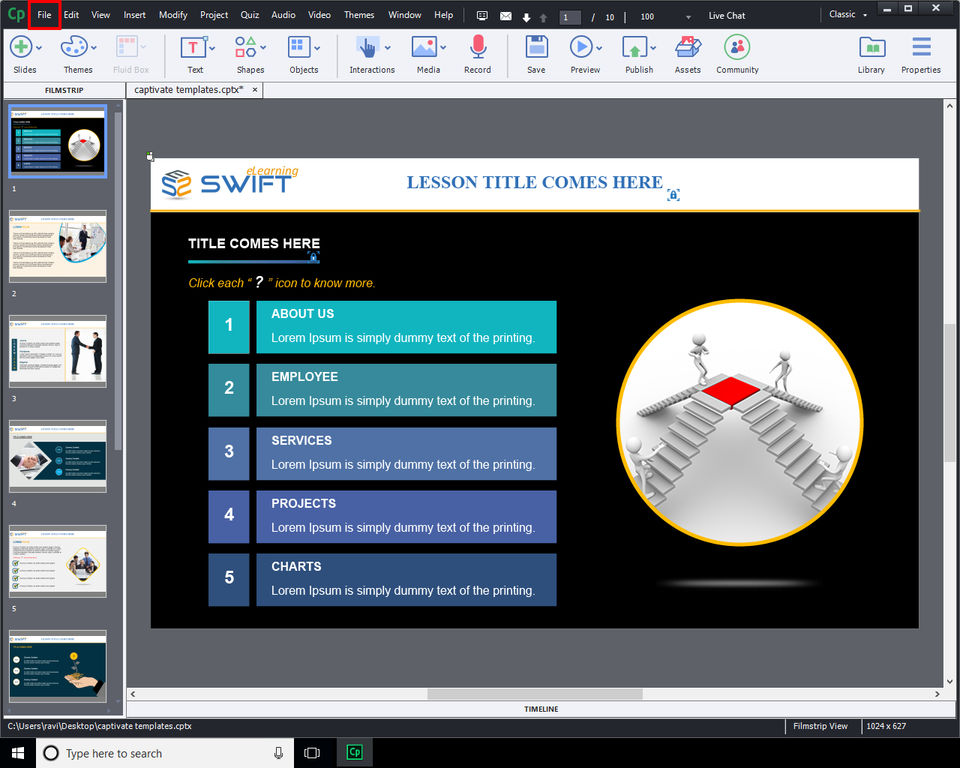 Adobe Captivate screenshot 1