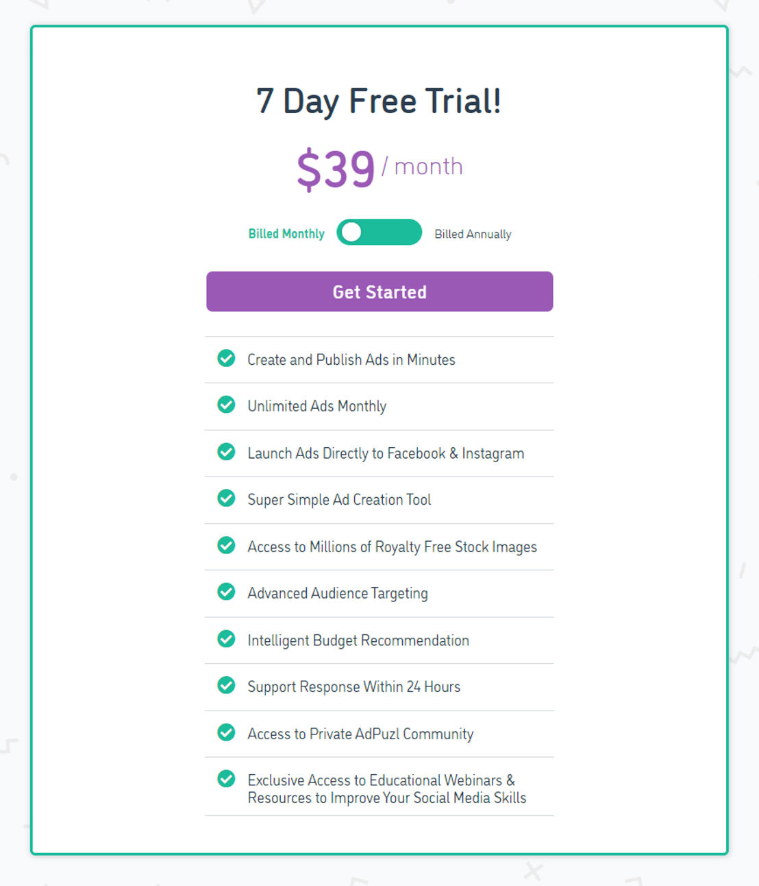 AdPuzl pricing 2