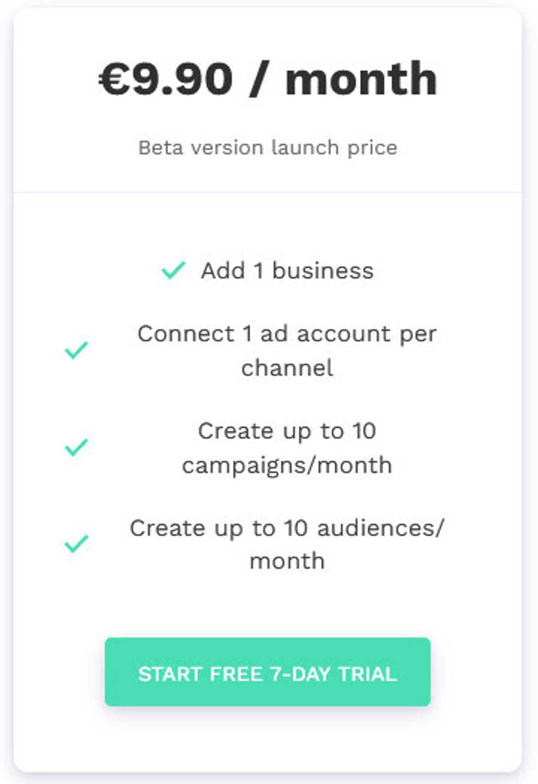 Adsius pricing 1
