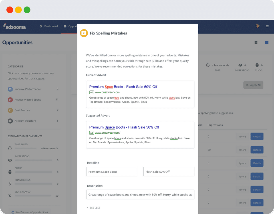 Adzooma screenshot 1