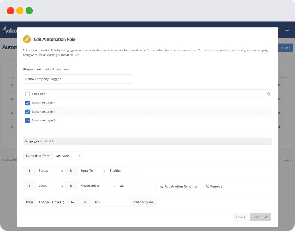 Adzooma screenshot 2