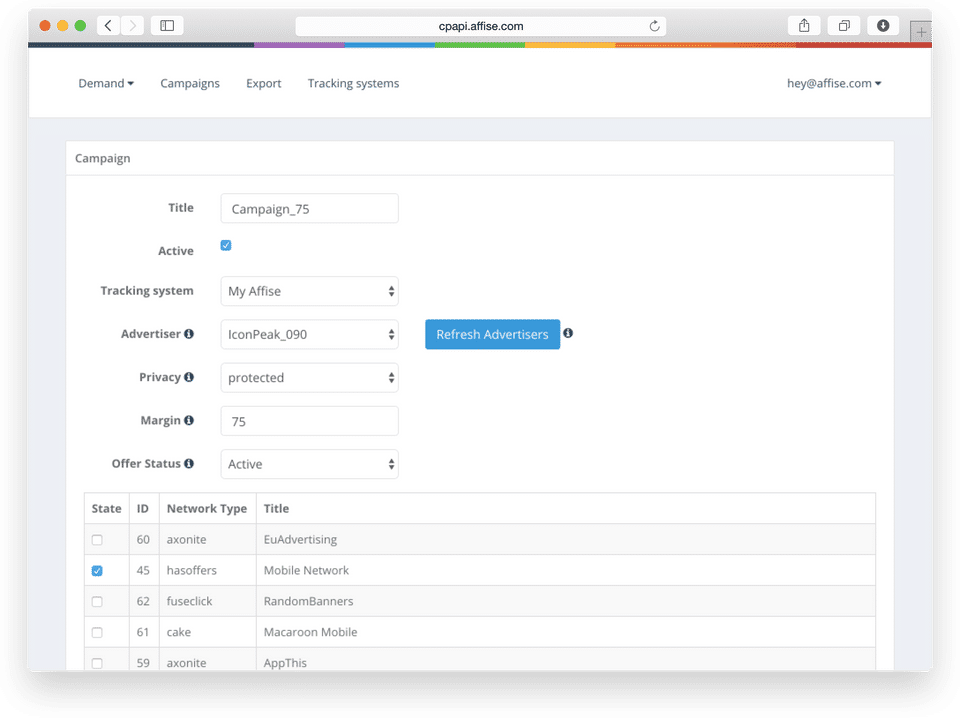 Affise screenshot 3