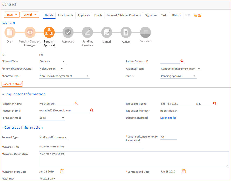 Agiloft Contract Management screenshot 1