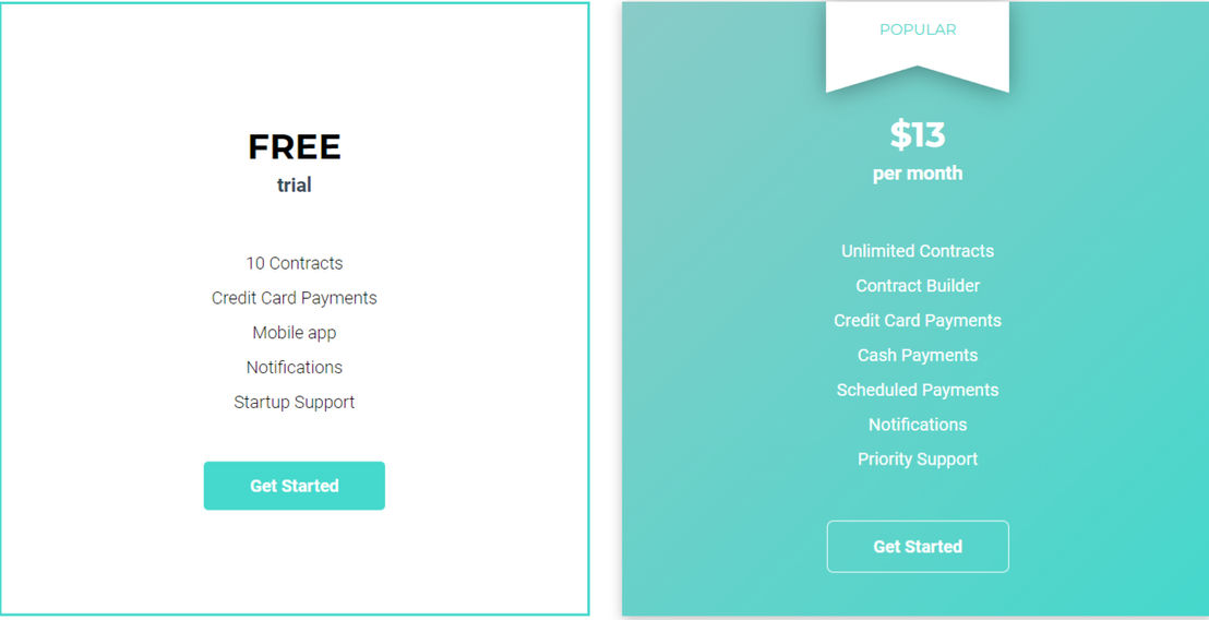 Agree.com pricing 1