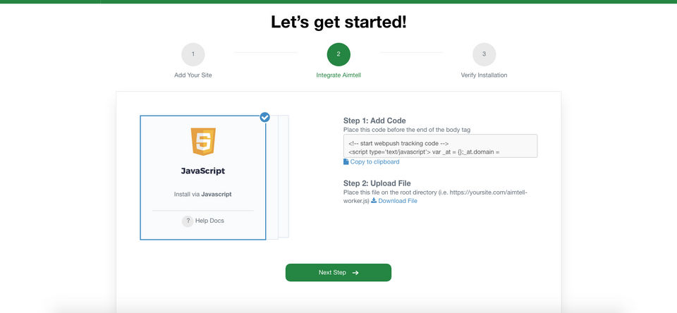 Aimtell screenshot 2