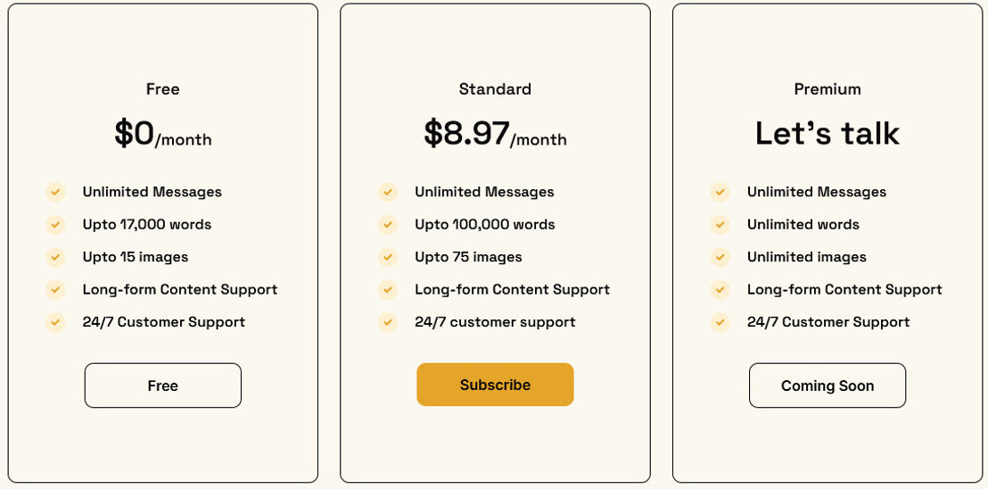 Ai Pal pricing 1