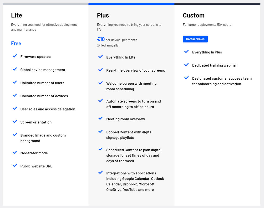AIRTAME pricing
