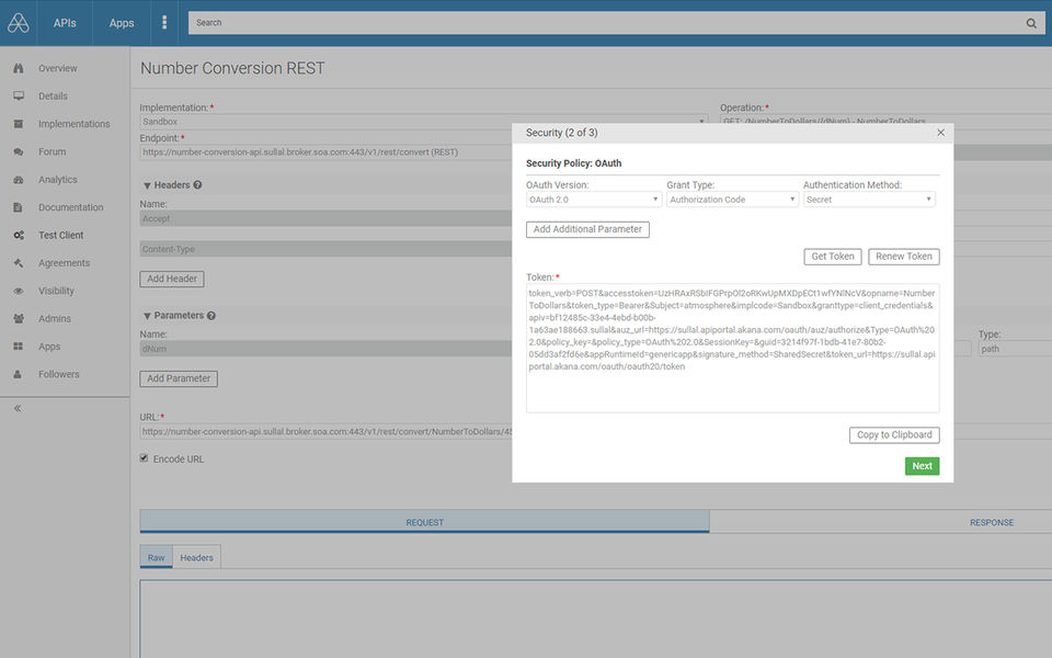 Akana Platform screenshot