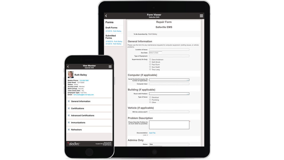 Aladtec screenshot