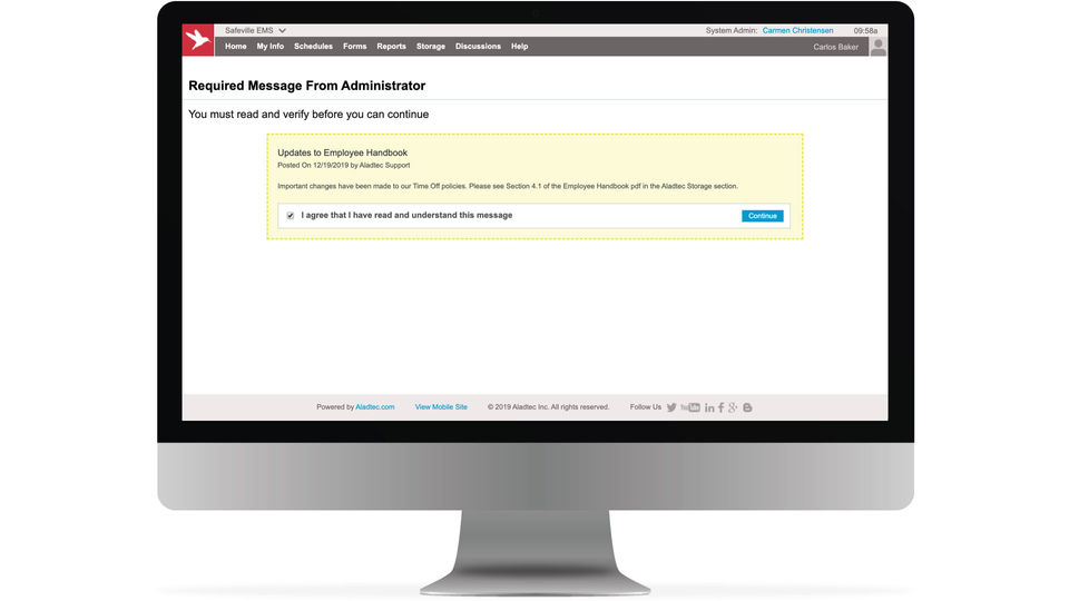 Aladtec screenshot