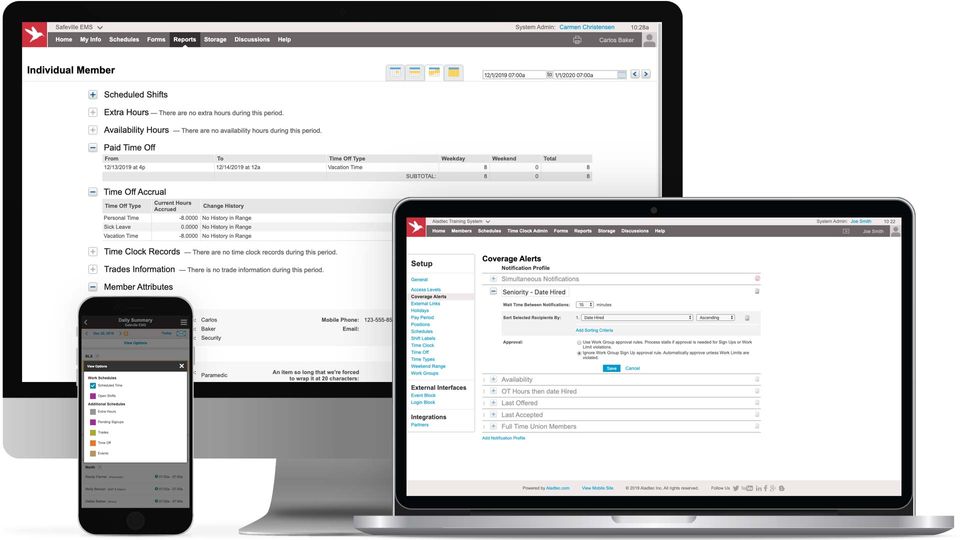 Aladtec screenshot
