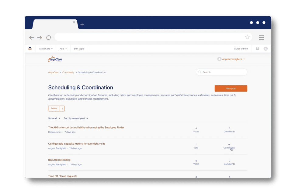 AlayaCare screenshot 1
