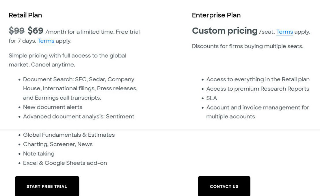 AlphaResearch pricing 1