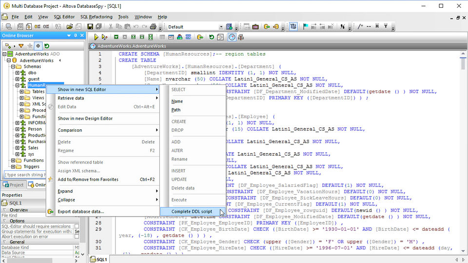 Altova DatabaseSpy screenshot 4