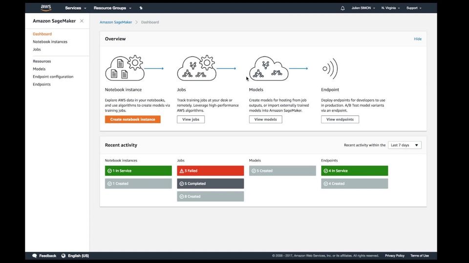 Amazon SageMaker screenshot 1