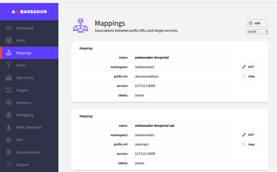 Ambassador Edge Stack screenshot 2