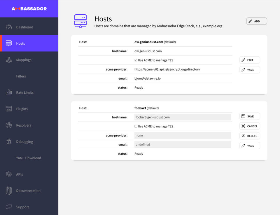Ambassador Edge Stack screenshot 1