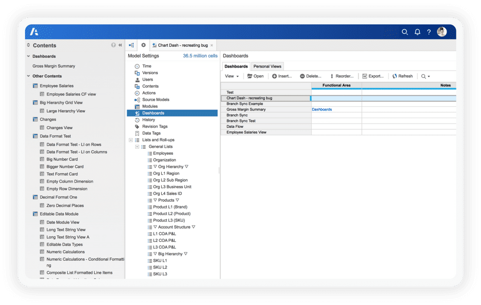 Anaplan screenshot 2