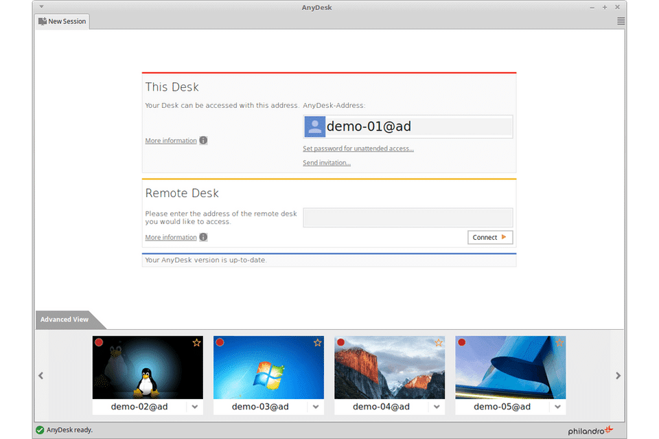 AnyDesk screenshot 1