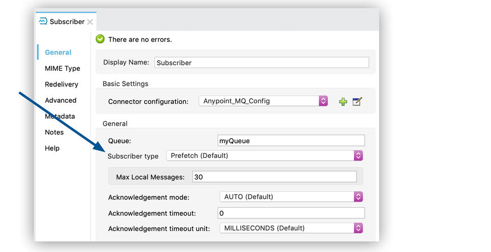 Anypoint MQ screenshot 3