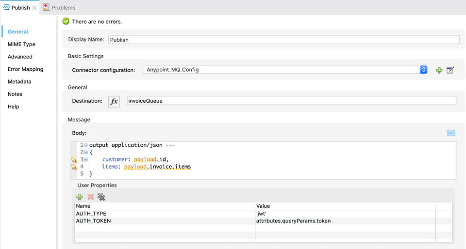 Anypoint MQ screenshot 2