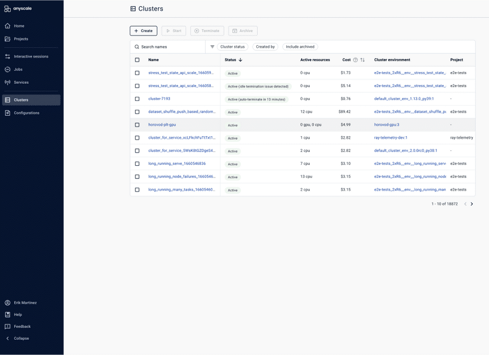 Anyscale screenshot 4