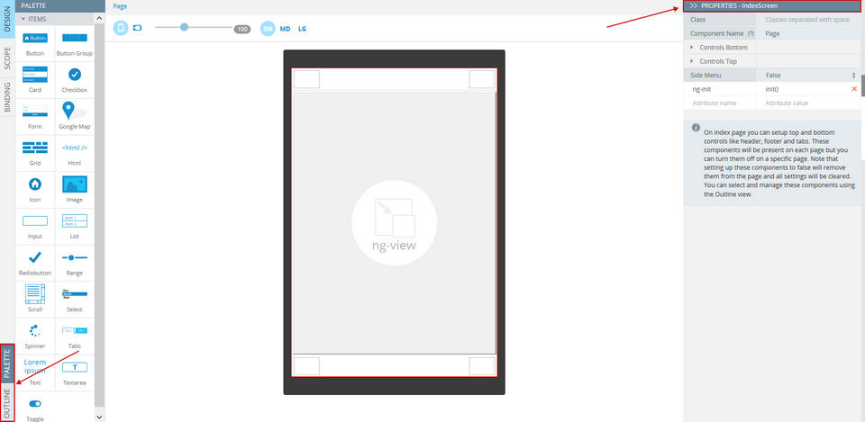 Appery.io screenshot