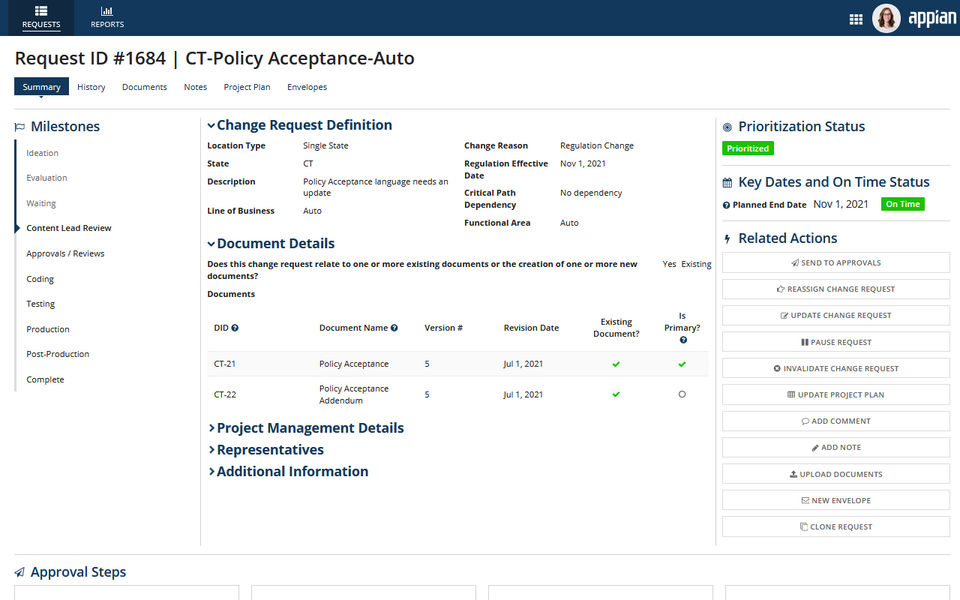 Appian screenshot 1