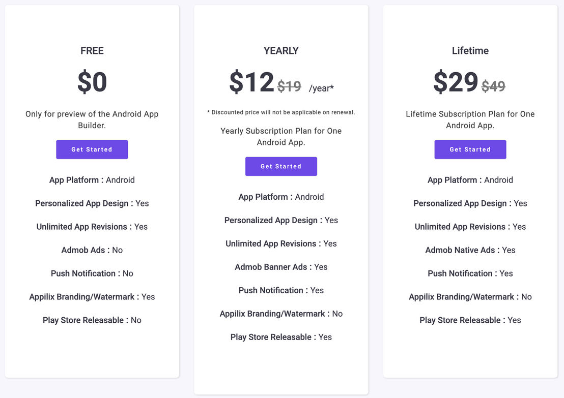 Appilix pricing 1