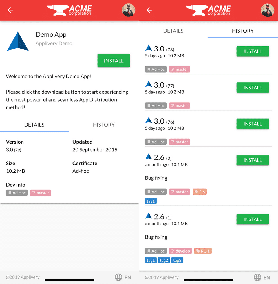 Applivery screenshot 1