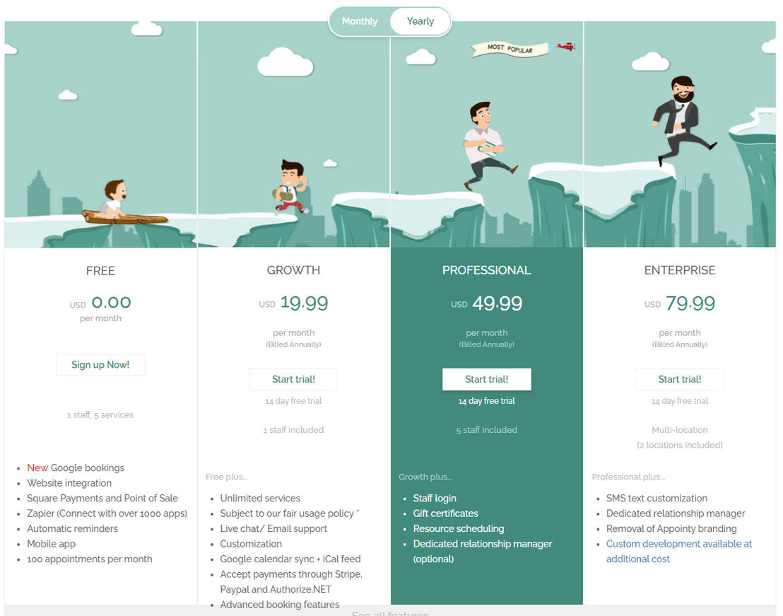 Appointy pricing 2