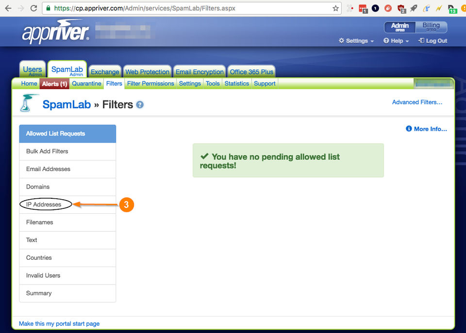 Appriver screenshot